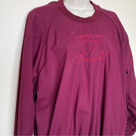 Vintage 80s Sunderland of Scotland Weatherbeater Maroon Rainwear Women XL Golf - Picture 2 of 14